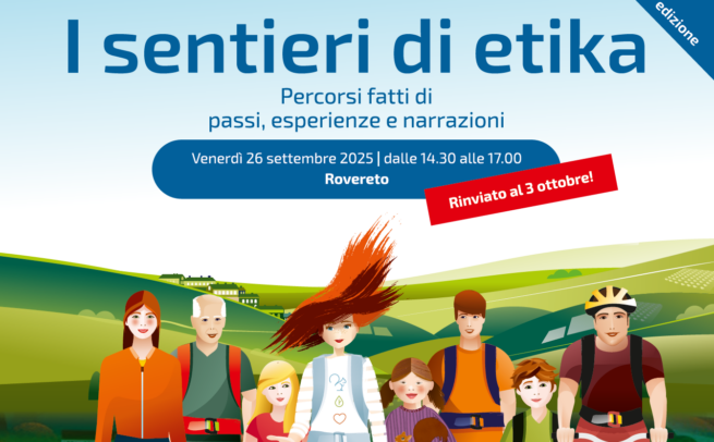 I Sentieri di etika: la tappa del 26 settembre è rinviata al 3 ottobre!