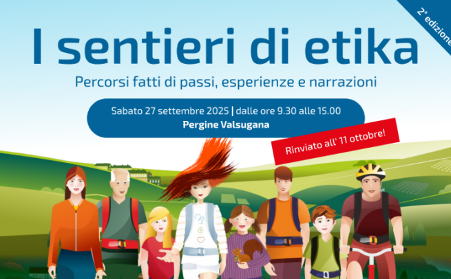 I Sentieri di etika: la tappa del 27 settembre è rinviata all’11 ottobre!